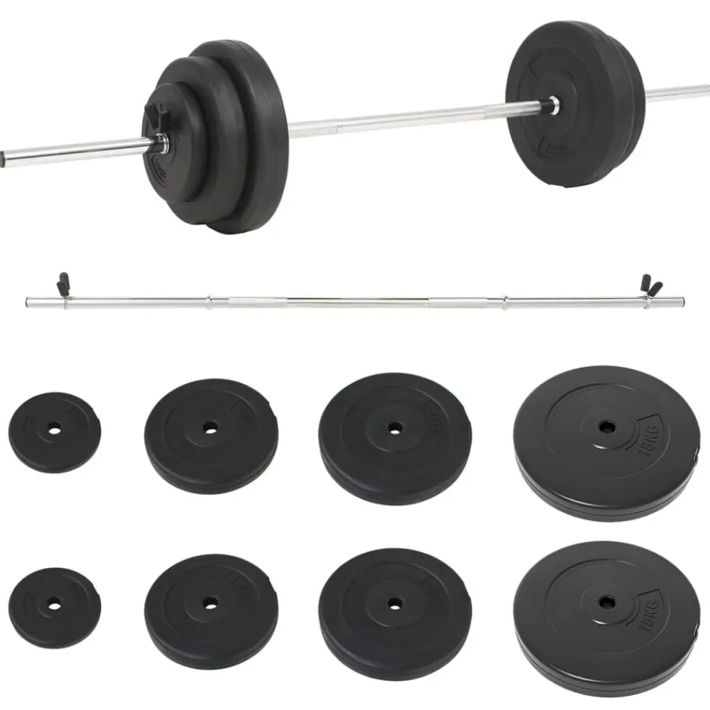 Entraînement & Fitness-vidaXL Barre d'haltères avec plaques 60 kg
