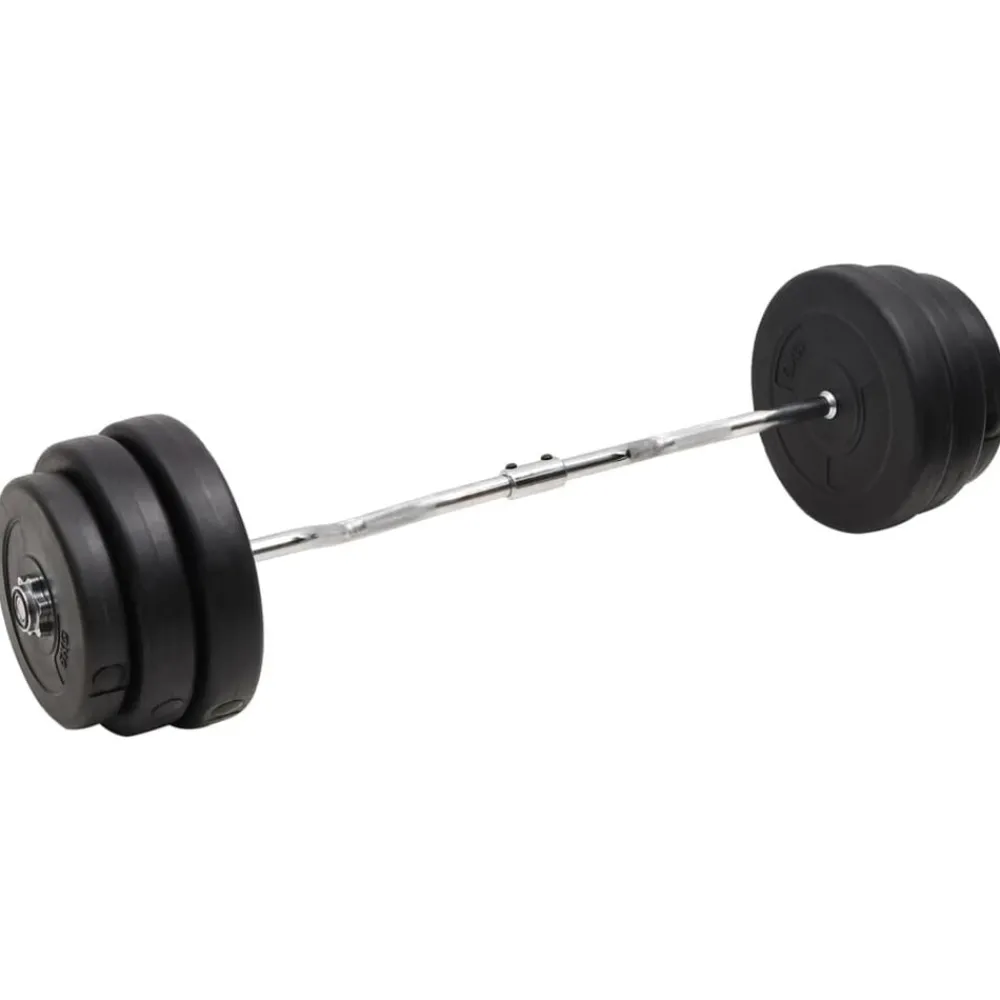 Entraînement & Fitness-vidaXL Barre d'haltères ondulée avec plaques 90 kg