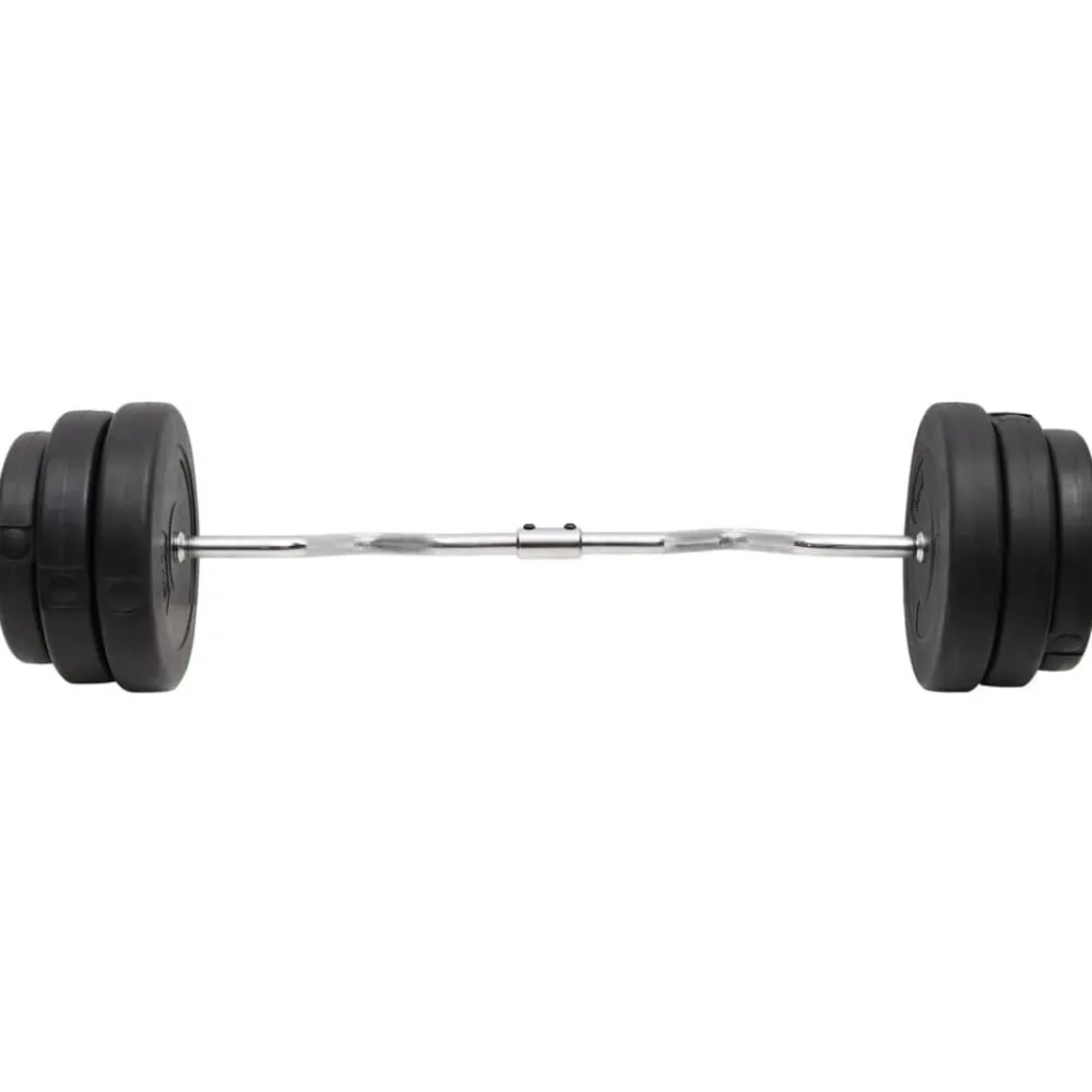 Entraînement & Fitness-vidaXL Barre d'haltères ondulée avec plaques 90 kg