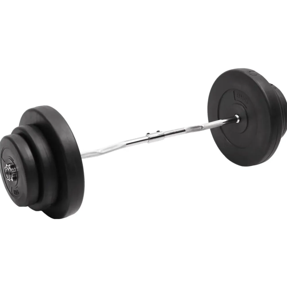 Entraînement & Fitness-vidaXL Barre d'haltères ondulée avec plaques 60 kg
