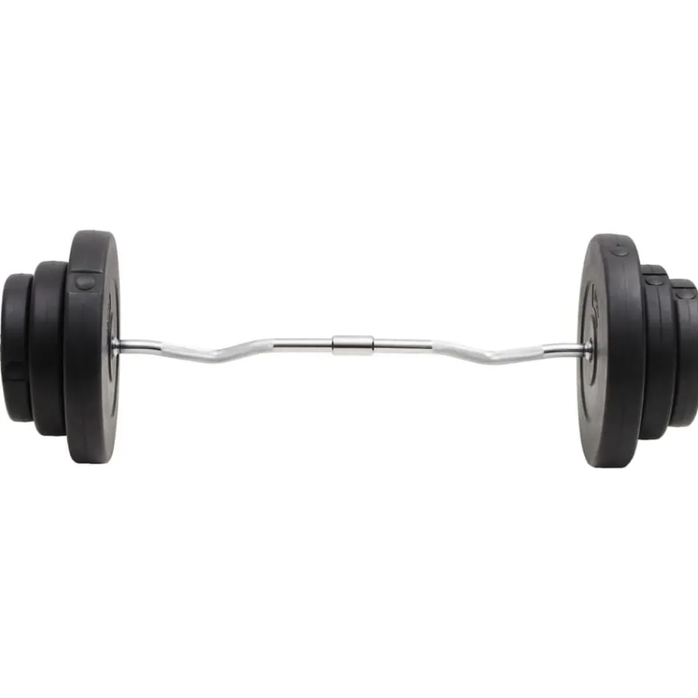 Entraînement & Fitness-vidaXL Barre d'haltères ondulée avec plaques 60 kg