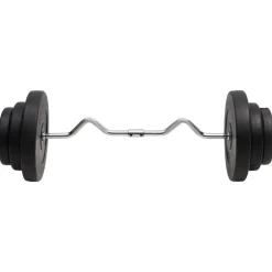 vidaXL Barre d'haltères ondulée avec plaques 60 kg