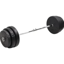 vidaXL Barre d'haltères ondulée avec plaques 90 kg