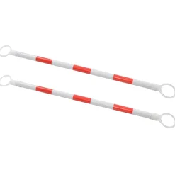Signalétique-vidaXL Barre rétractable pour cônes 2 pcs Plastique 116-197 cm