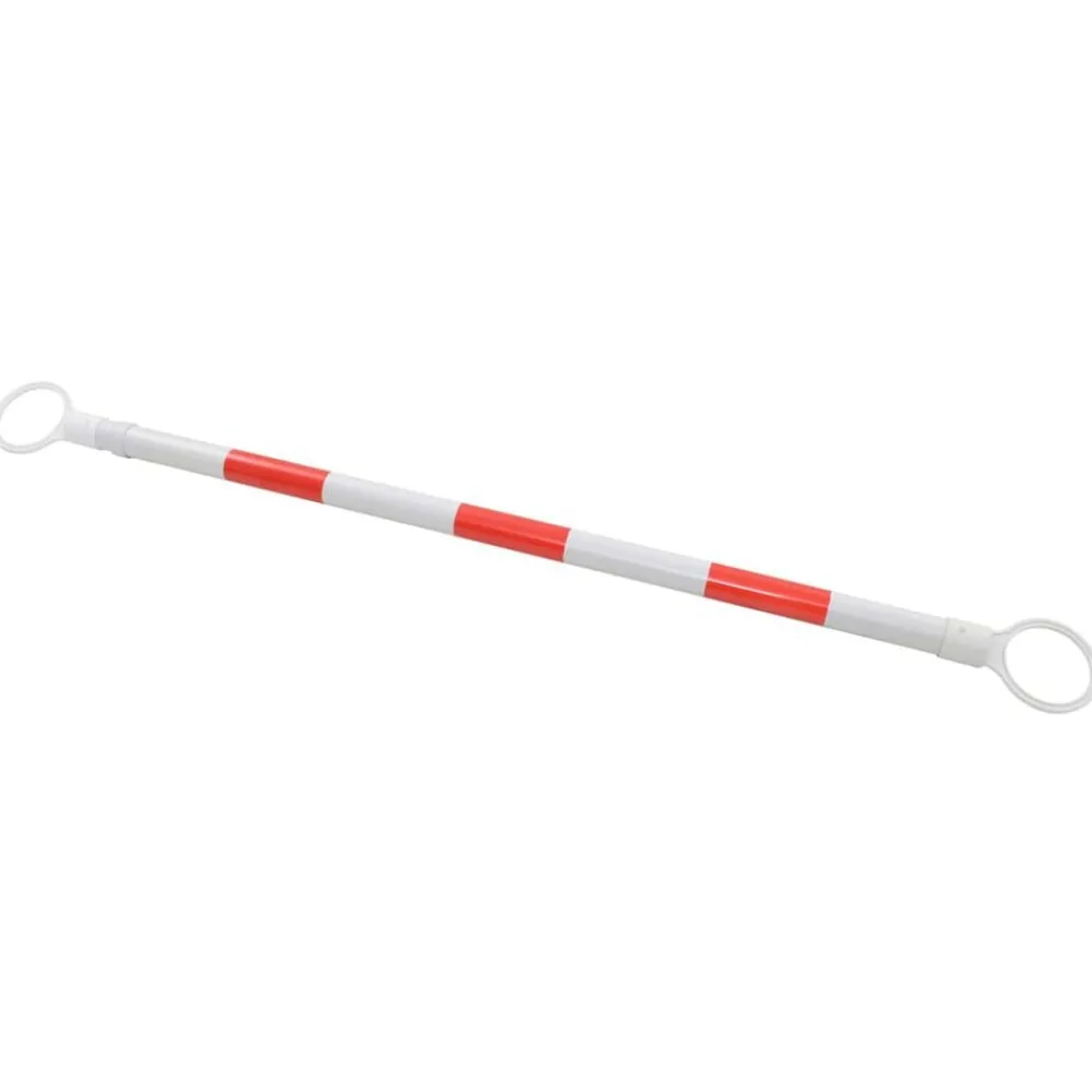 Signalétique-vidaXL Barre rétractable pour cônes 2 pcs Plastique 116-197 cm