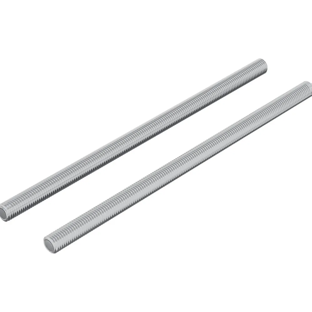 Accessoires De Quincaillerie-vidaXL Barres filetées 2 pcs Argenté M6 x 120 mm Métал