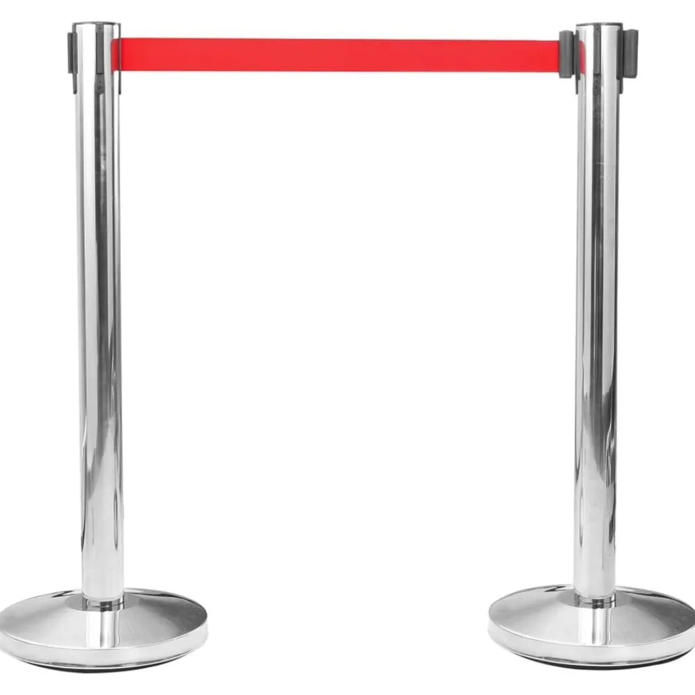 vidaXL Barrière à bande rétractable 200 cm