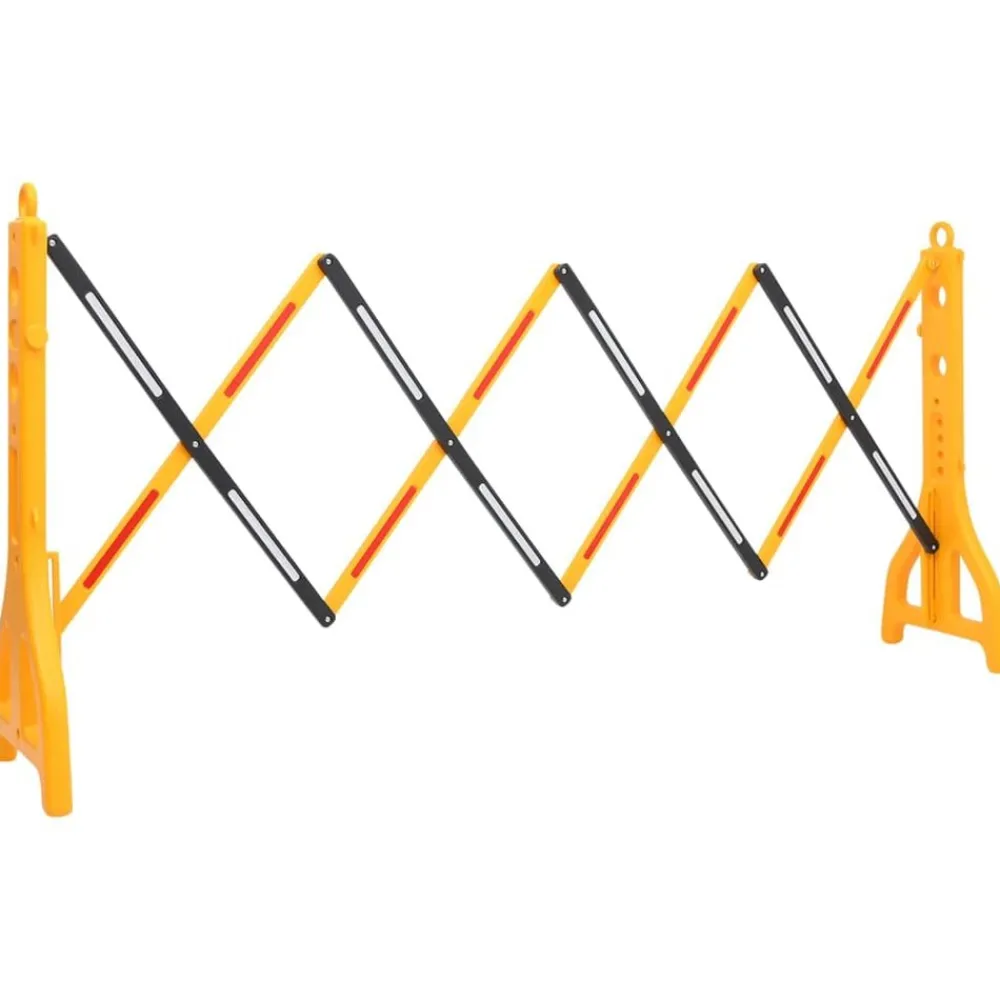 Signalétique-vidaXL Barrière de circulation pliable Jaune et noir 250x38x96 cm