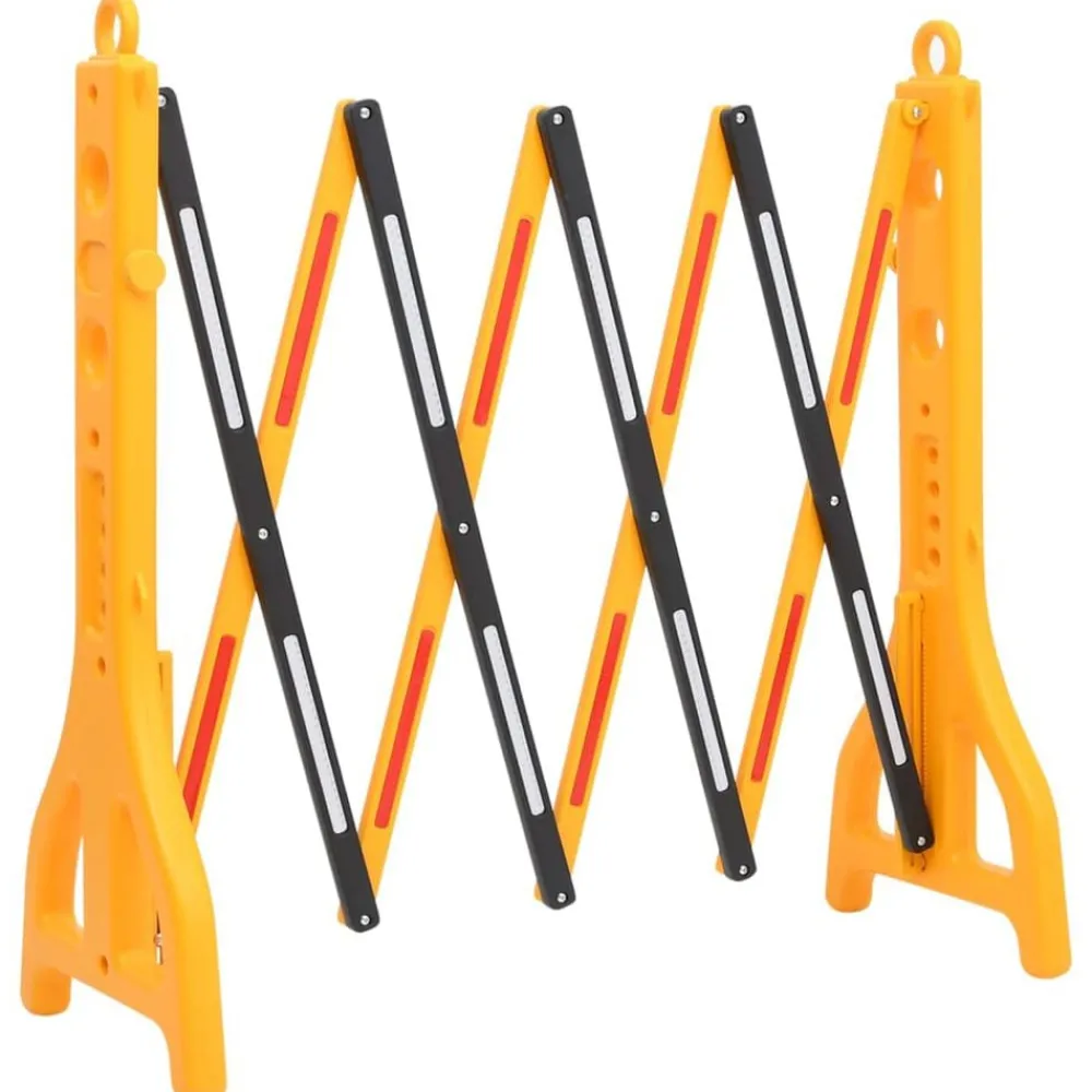 Signalétique-vidaXL Barrière de circulation pliable Jaune et noir 250x38x96 cm