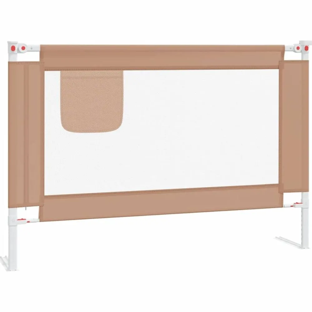 Accessoires De Sécurité Pour Bébés-vidaXL Barrière de sécurité de lit d'enfant 100x25 cm Tissu Taupe