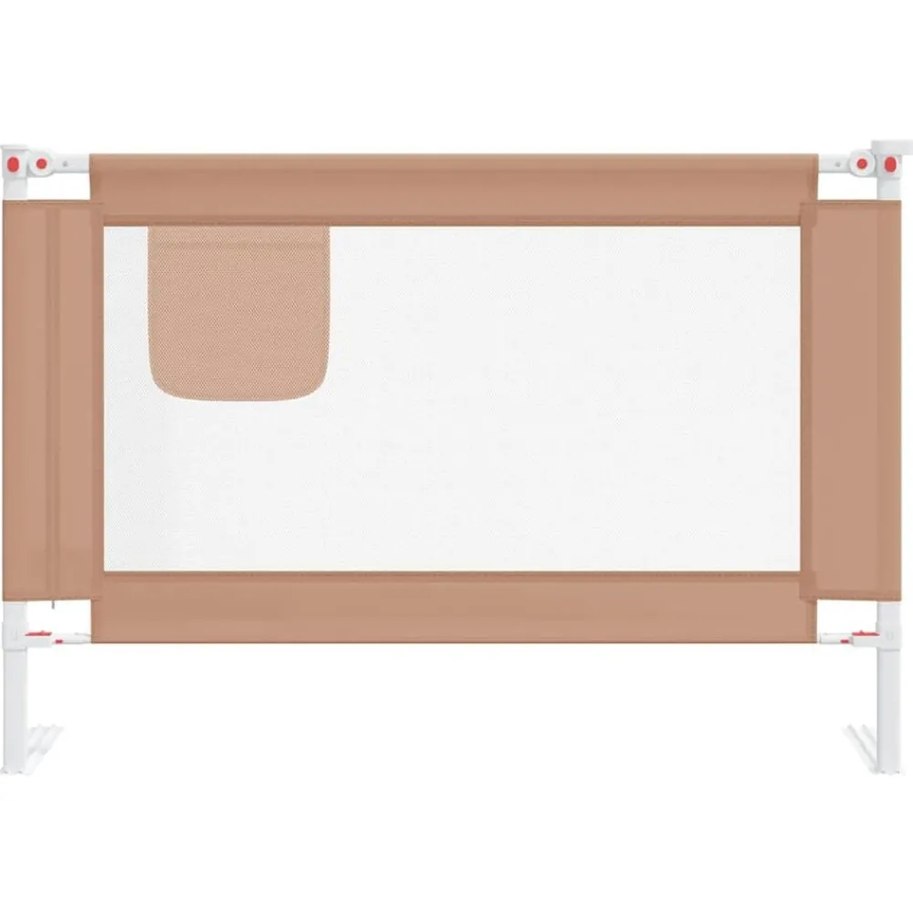 Accessoires De Sécurité Pour Bébés-vidaXL Barrière de sécurité de lit d'enfant 100x25 cm Tissu Taupe