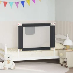 Accessoires De Sécurité Pour Bébés-vidaXL Barrière de sécurité de lit d'enfant 100x25 cm Tissu Gris foncé