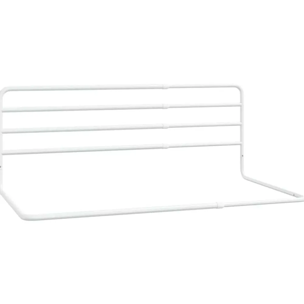 Accessoires De Sécurité Pour Bébés-vidaXL Barrière de sécurité de lit d'enfant Blanc (76-137)x55 cm Fer