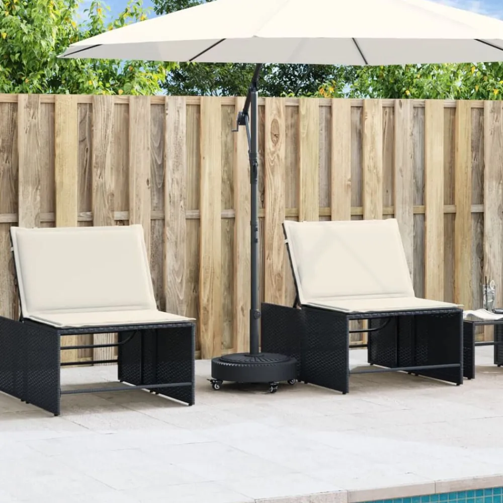 vidaXL Base de parasol avec roues pour mâts Ø38 / 48 mm 27 kg rond