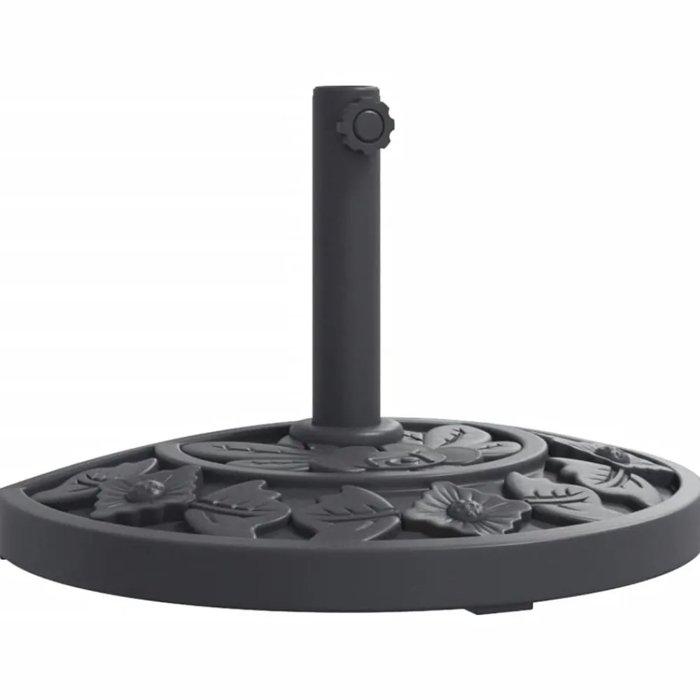 vidaXL Base de parasol pour mâts Ø38 / 48 mm 9 kg demi-rond