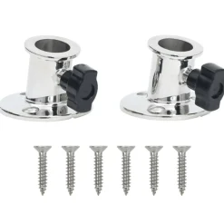 Pièces Détachées Pour Véhicules-vidaXL Base ronde de bimini pour tube de 26 mm 2 pcs inox