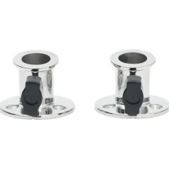 Pièces Détachées Pour Véhicules-vidaXL Base ronde de bimini pour tube de 26 mm 2 pcs inox