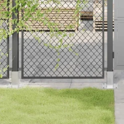 vidaXL Bases de poteau carrées 4 pcs 71x71 mm acier galvanisé