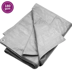 Accessoires De Quincaillerie-vidaXL Bâche 180 g/m² 2x3 m PEHD Gris