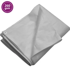 Accessoires De Quincaillerie-vidaXL Bâche 260 g/m² 2x3 m PEHD Gris