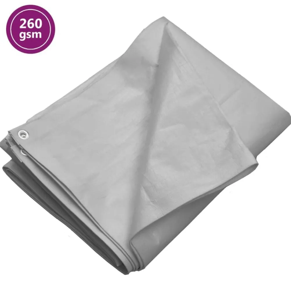 Accessoires De Quincaillerie-vidaXL Bâche 260 g/m² 2x3 m PEHD Gris