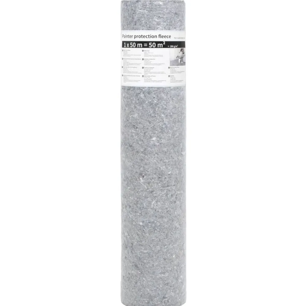Produits Ménagers-vidaXL Bâche de protection contre peinture 50 m 280 g/m² Gris