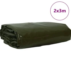 Accessoires De Quincaillerie-vidaXL Bâche 650g / m² 2 x 3 m Toile avec revêtement en PVC Vert olive