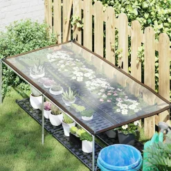 Accessoires De Quincaillerie-vidaXL Bâche transparente avec œillets 1x2 m polyéthylène