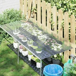 vidaXL Bâche transparente avec œillets 1x2 m PVC