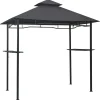 Pelouses & Jardins-vidaXL Belvédère de barbecue 240x150x255 cm Anthracite Acier