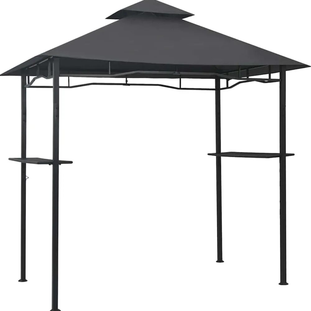 Pelouses & Jardins-vidaXL Belvédère de barbecue 240x150x255 cm Anthracite Acier
