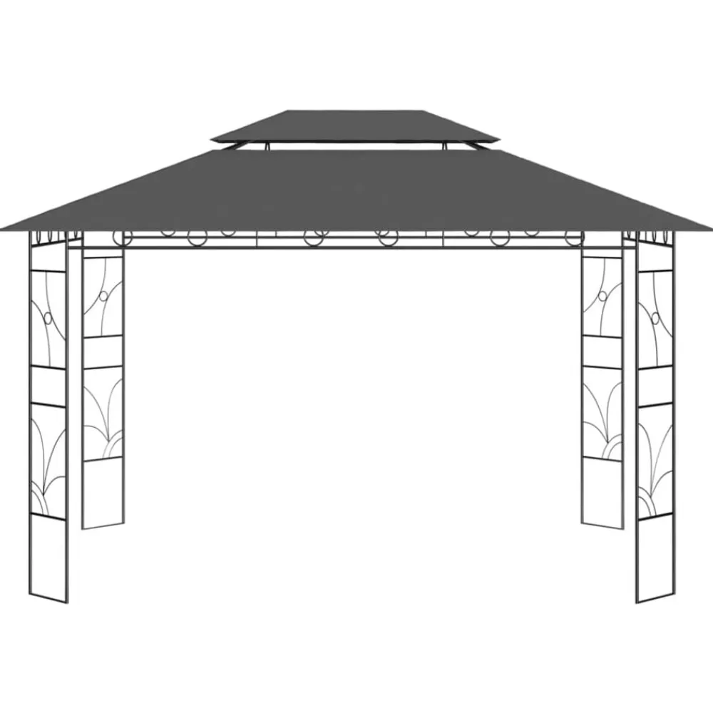 vidaXL Belvédère 4x3x2,7 m 160 g/m²