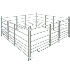 vidaXL Bergerie 4 panneaux Acier galvanisé 183 x 183 x 92 cm