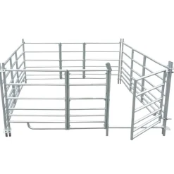 vidaXL Bergerie 4 panneaux Acier galvanisé 183 x 183 x 92 cm