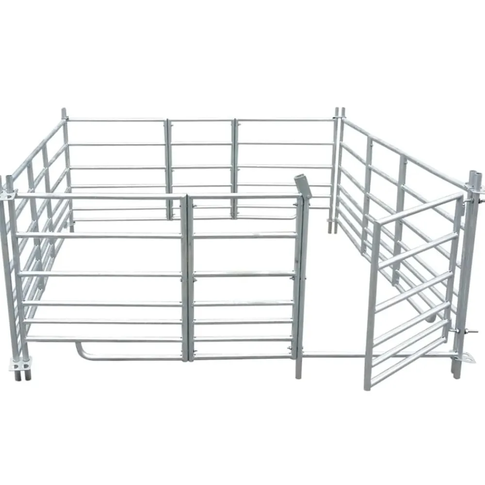 vidaXL Bergerie 4 panneaux Acier galvanisé 183 x 183 x 92 cm