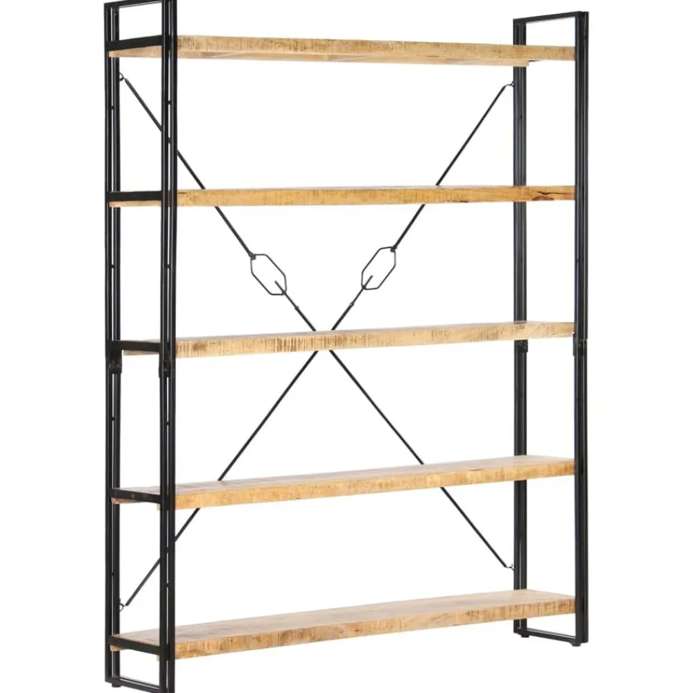 vidaXL Bibliothèque à 5 niveaux 140x30x180 cm Bois de manguier solide