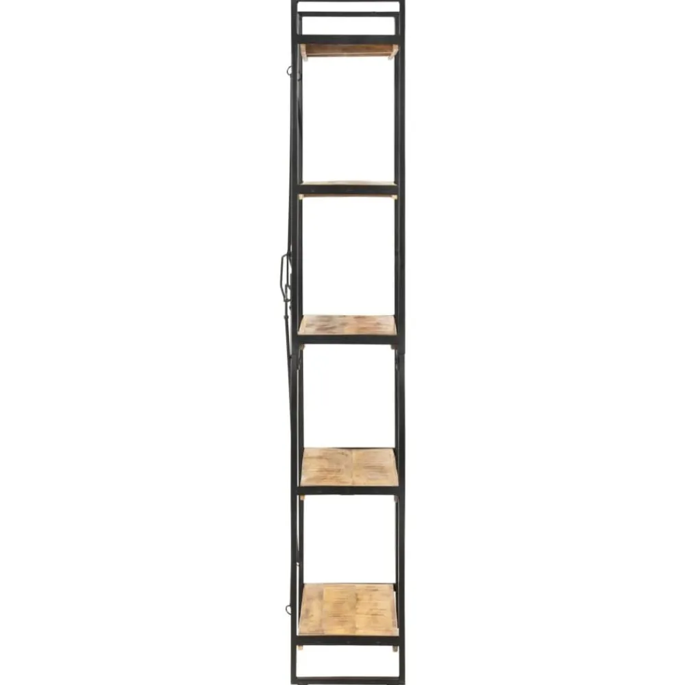 vidaXL Bibliothèque à 5 niveaux 140x30x180 cm Bois de manguier solide