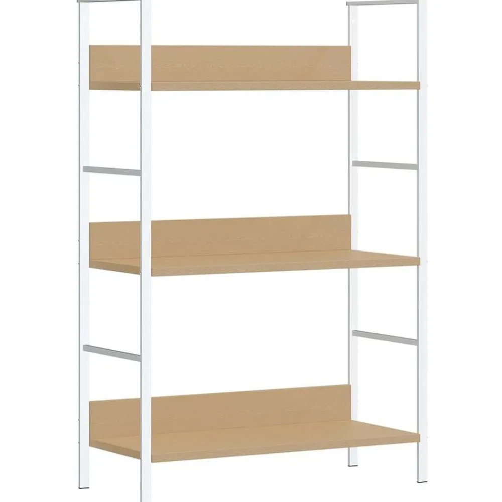 Étagères-vidaXL Bibliothèque à 3 niveaux chêne 60x27,6x90,5cm bois d'ingénierie Chêne et blanc