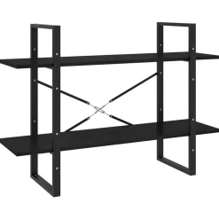 Étagères-vidaXL Bibliothèque à 2 niveaux 100x30x70 cm Bois de pin massif Noir