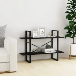 Étagères-vidaXL Bibliothèque à 2 niveaux 100x30x70 cm Bois de pin massif Noir