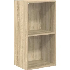 Étagères-vidaXL Bibliothèque à 2 niveaux Chêne sonoma Bois d’ingénierie Chêne sonoma
