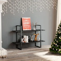 Étagères-vidaXL Bibliothèque à 2 niveaux 100x30x70 cm bois d'ingénierie Gris