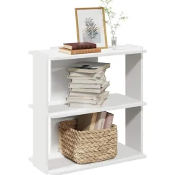 Étagères-vidaXL Bibliothèque à 3 niveaux 60x30x60 cm bois d'ingénierie Blanc