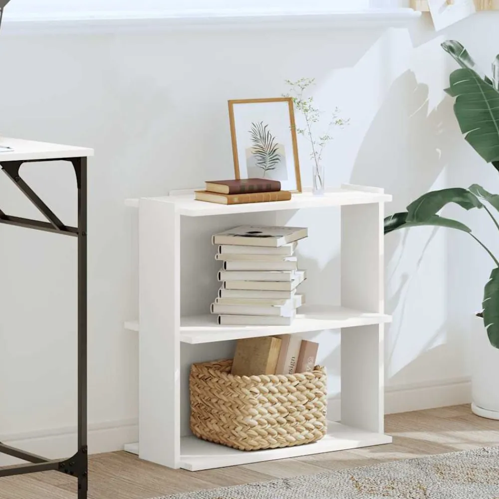 Étagères-vidaXL Bibliothèque à 3 niveaux 60x30x60 cm bois d'ingénierie Blanc
