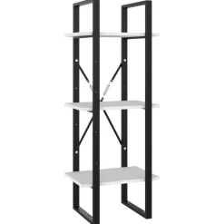 Étagères-vidaXL Bibliothèque à 3 niveaux 40x30x105 cm bois d'ingénierie Blanc