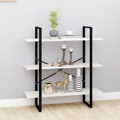 vidaXL Bibliothèque à 3 niveaux 100x30x105 cm Bois de pin massif