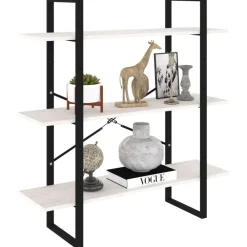 vidaXL Bibliothèque à 3 niveaux 100x30x105 cm Bois de pin massif