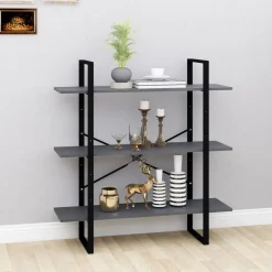 vidaXL Bibliothèque à 3 niveaux 100x30x105 cm Bois de pin massif