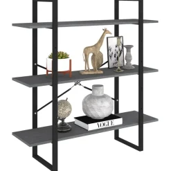 vidaXL Bibliothèque à 3 niveaux 100x30x105 cm Bois de pin massif