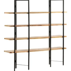 vidaXL Bibliothèque à 4 niveaux 160x35x160 cm Bois de manguier massif